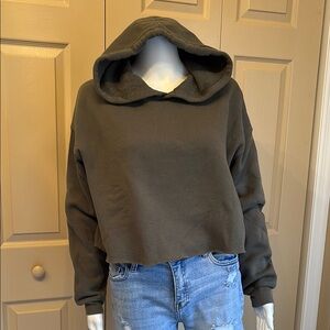 BELLA CANVAS khaki hooded sweatshirt